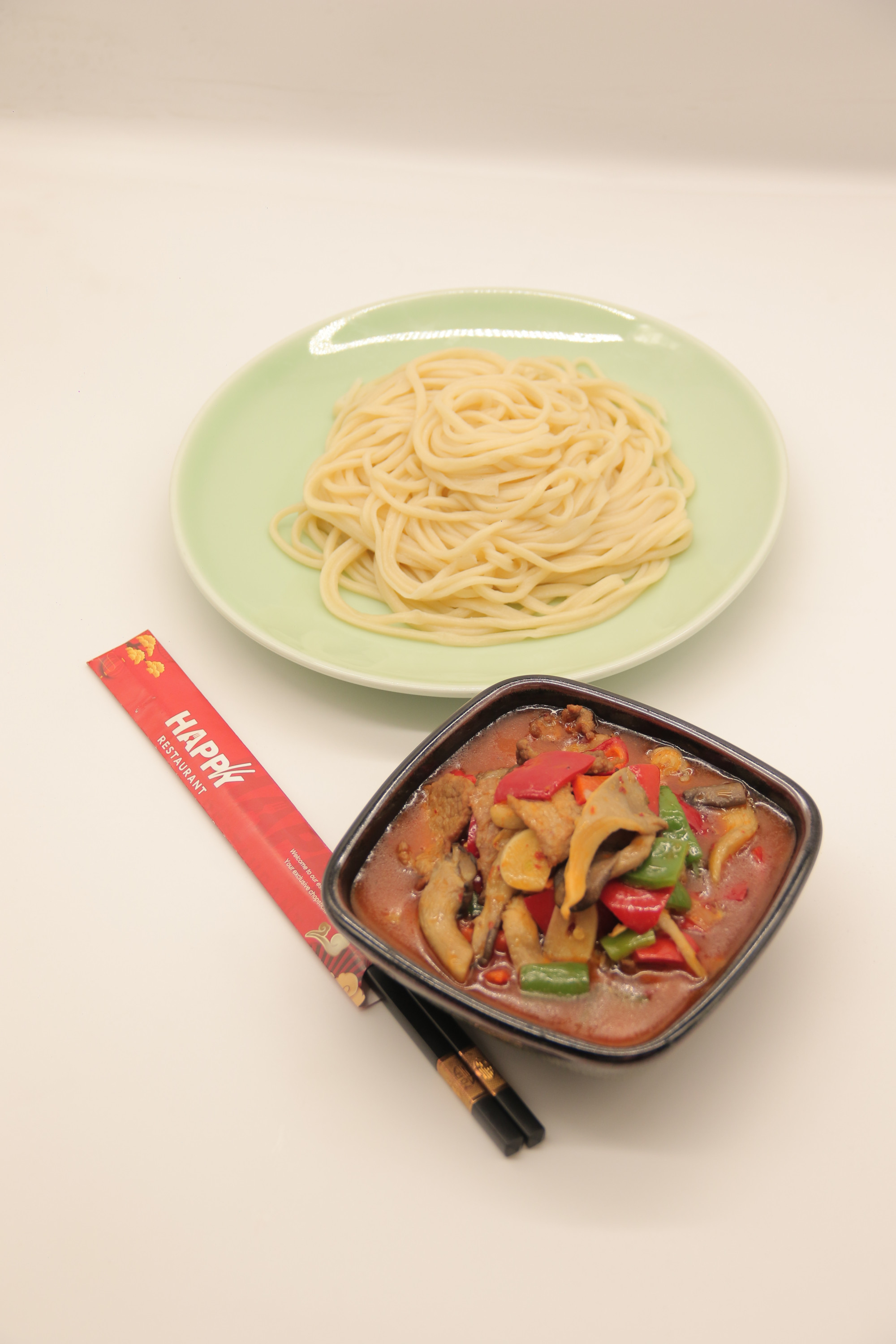 Могуру лагман 蘑菇肉拌面