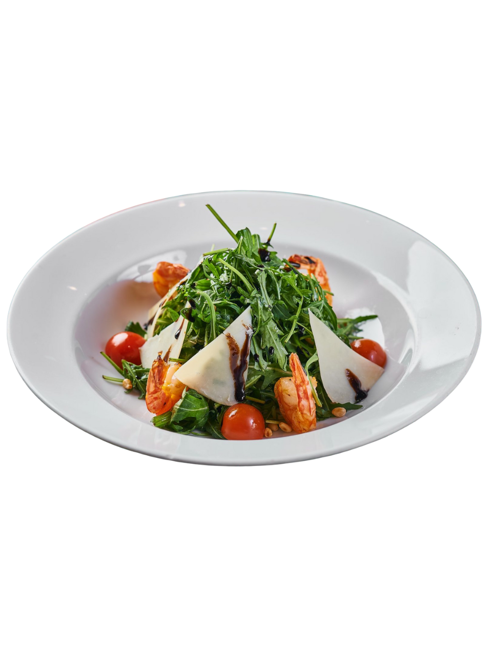 Салат из руколы  и креветками