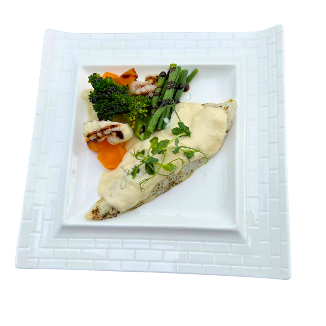 Cудак с овощами на пару