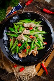 Сельдерей с мясом芹菜炒肉