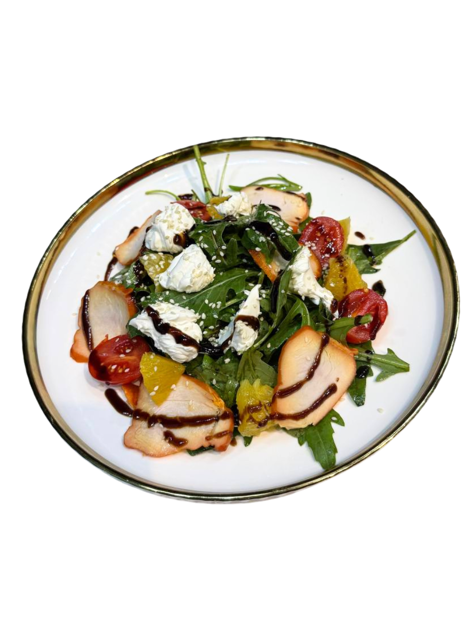 Салат из руколы и индейкой