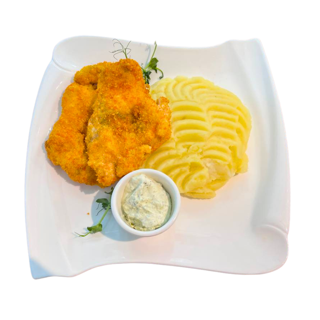 Куриный шницель с пюре