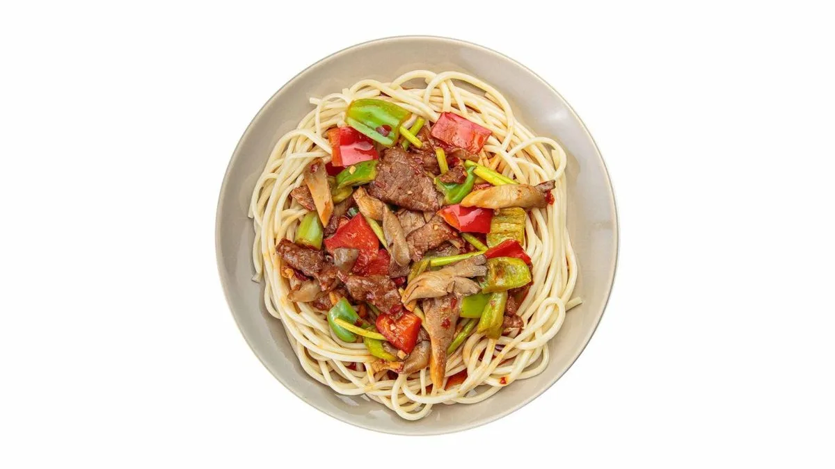 Могуру лагман 蘑菇肉拌面